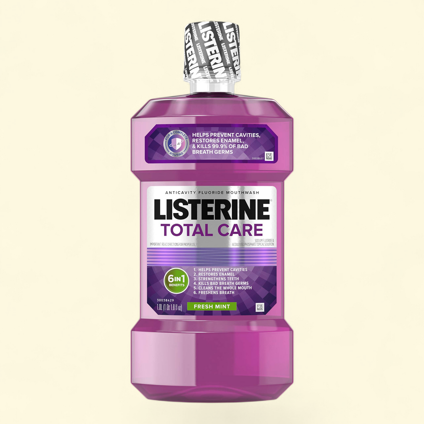 Listerine Total Care Mouthwash, Fresh Mint, 1 L