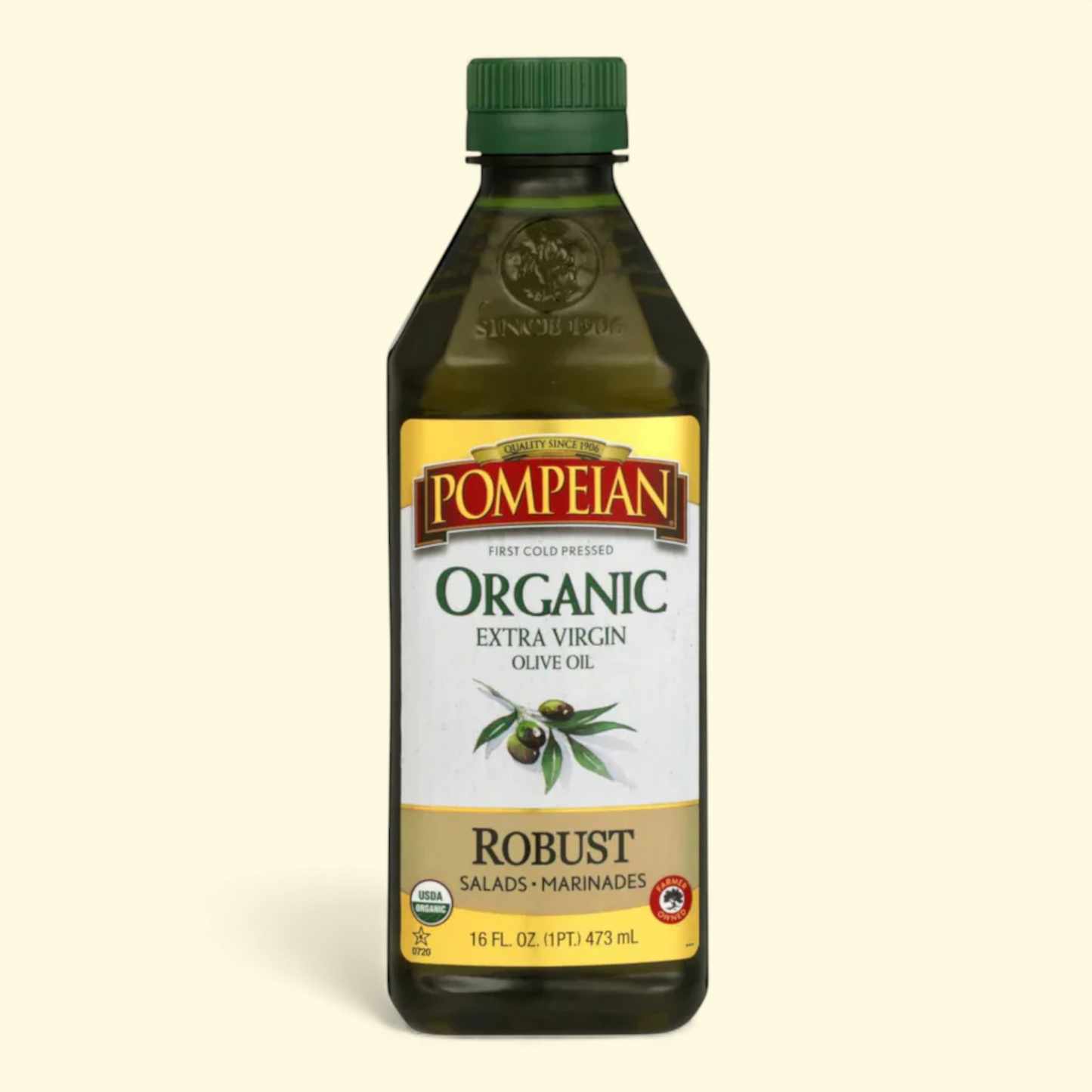 Huile d'olive extra vierge biologique Pompeian, 473 ml