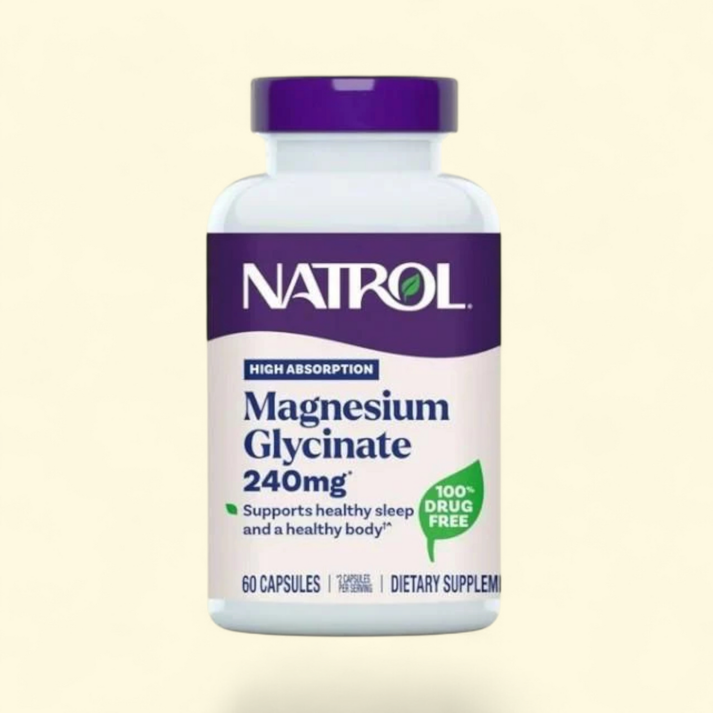 Natrol Magnesium Glycinate, 240 mg, 60 Capsules