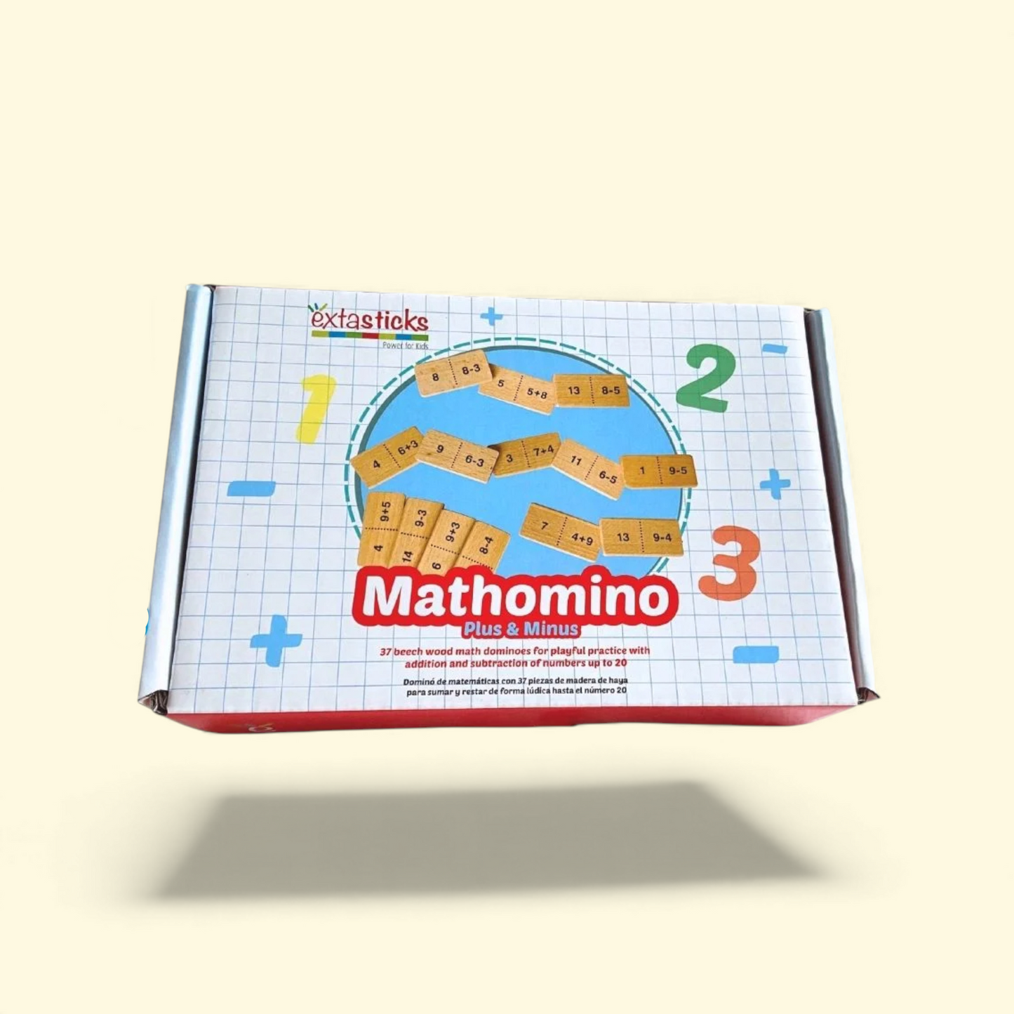 Mathomino Multiplication Domino Game, Wooden, 3rd 4th Grade, 1 count
