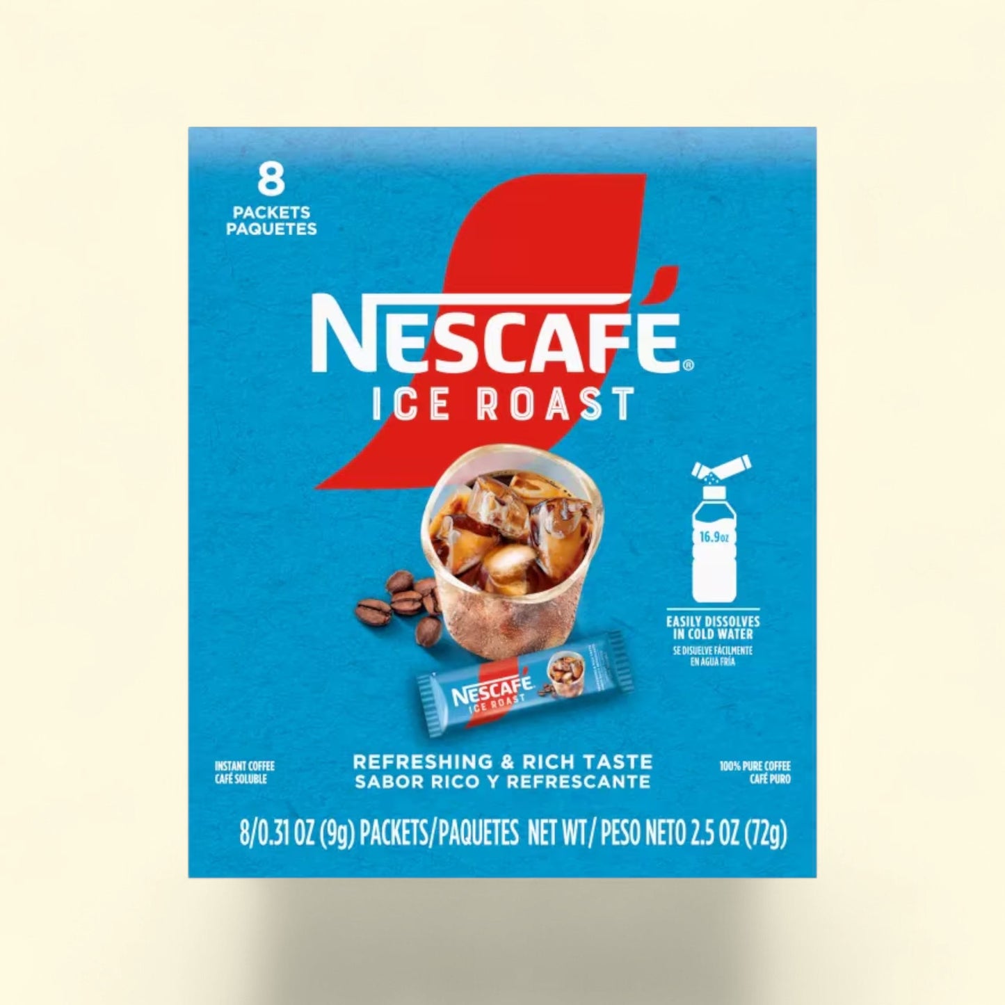 NESCAFÉ Ice Roast Instant Iced Coffee Packets, 31 oz