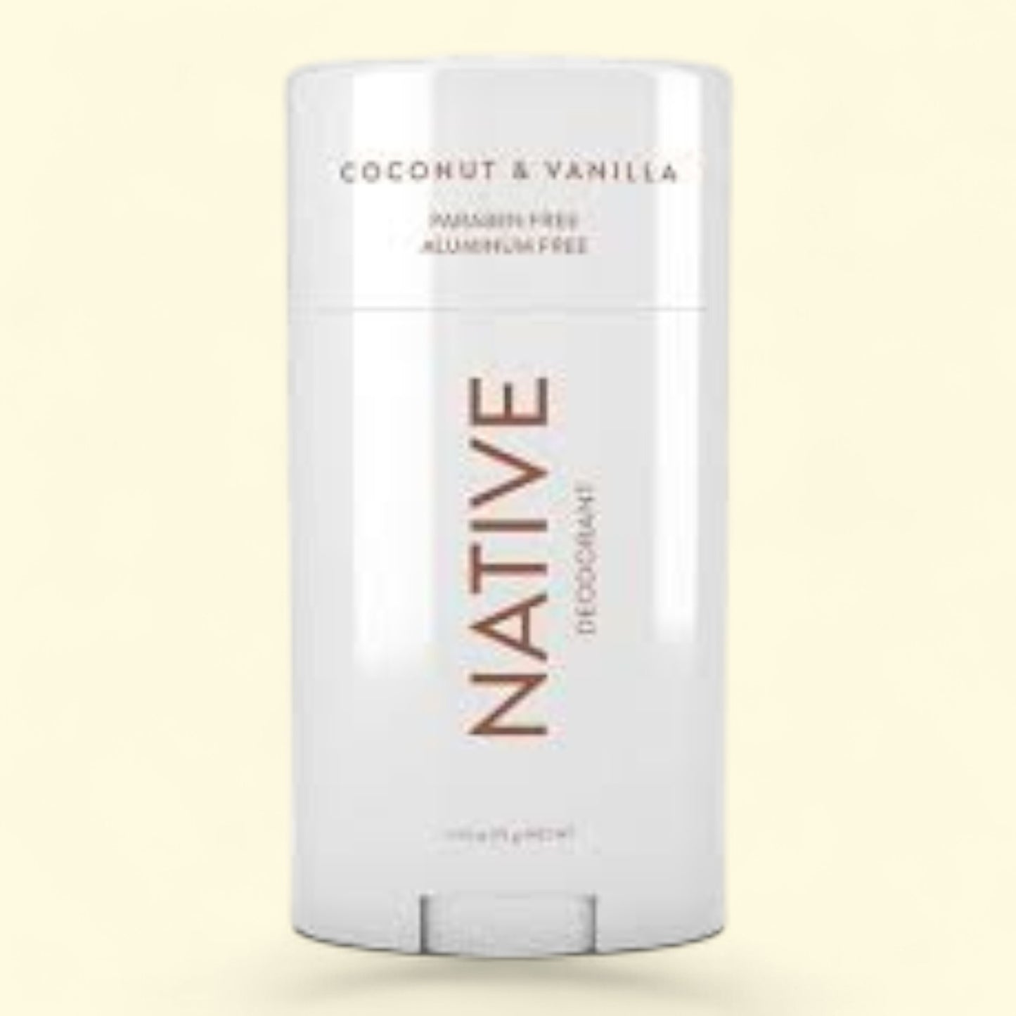 Native deodorant stick with coconut and vanilla scent