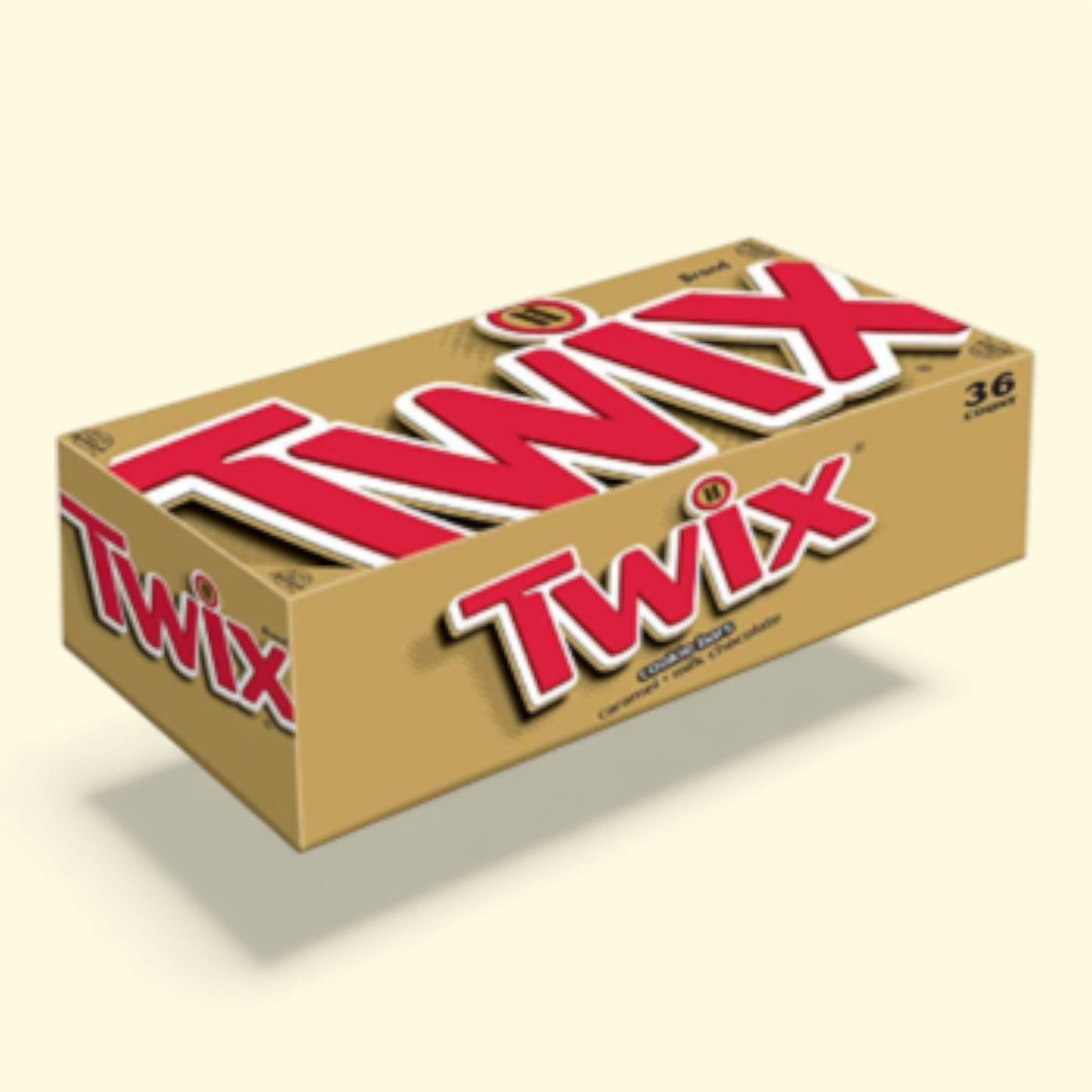 Twix Chocolate Candy Bar, Full Size, 1.79 oz, 36-count