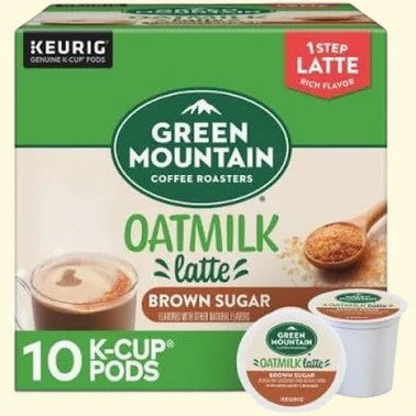 Treatspree Green Mountain Coffee Roasters Brown Sugar Oatmilk Latte K-Cup Pods, 10 count. Medium roast, single-serve coffee pods for Keurig.