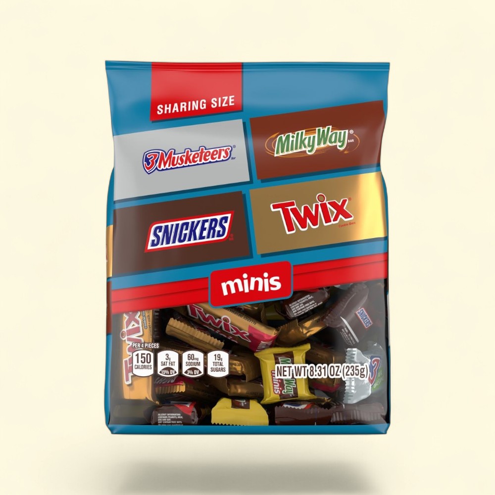 Treatspree Snickers, Twix, Milky Way & 3 Musketeers Minis Chocolate Candy Bars Variety Pack, 8.31 oz