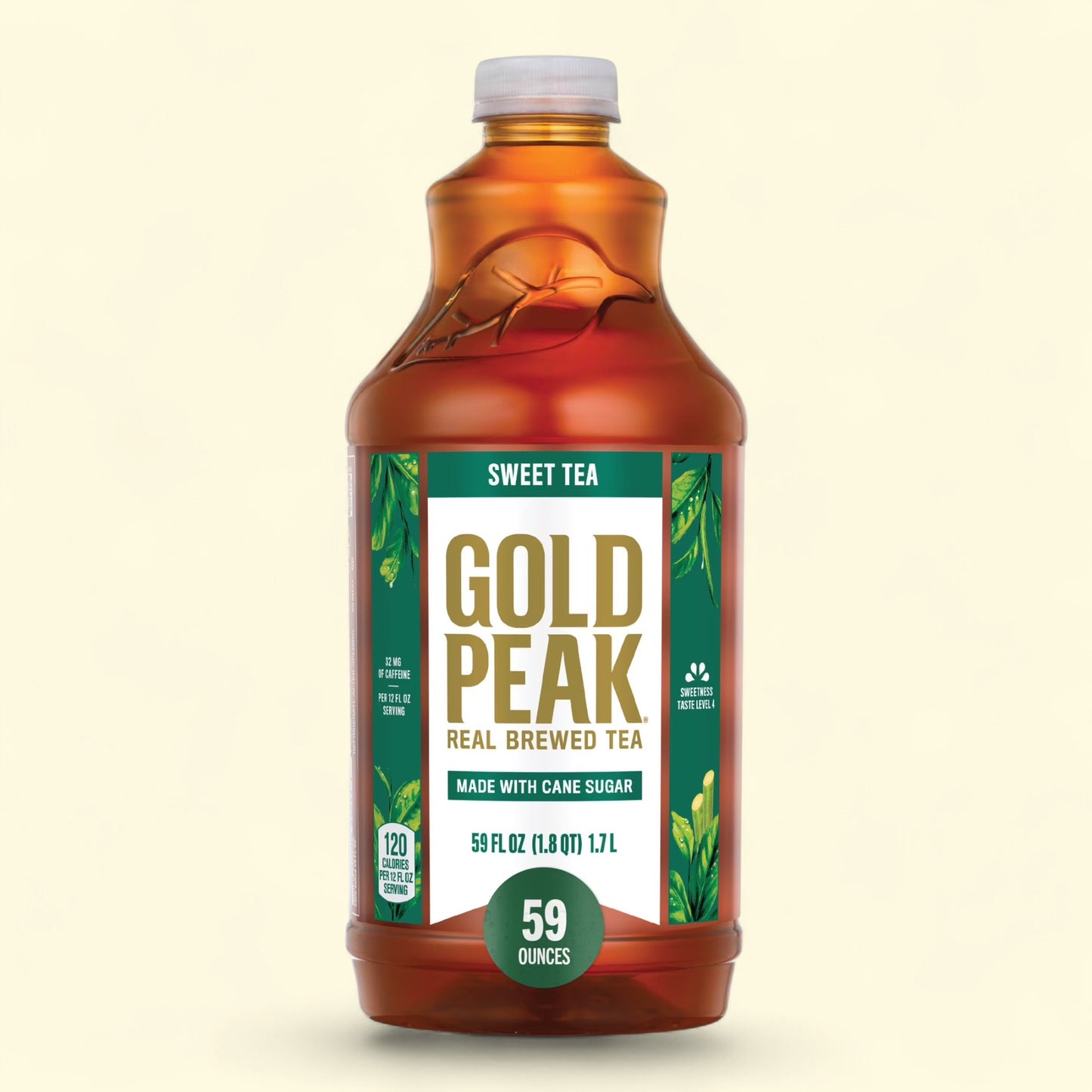 Treatspree Gold Peak Sweetened Black Tea, 59 fl oz bottle made with cane sugar and real brewed tea.