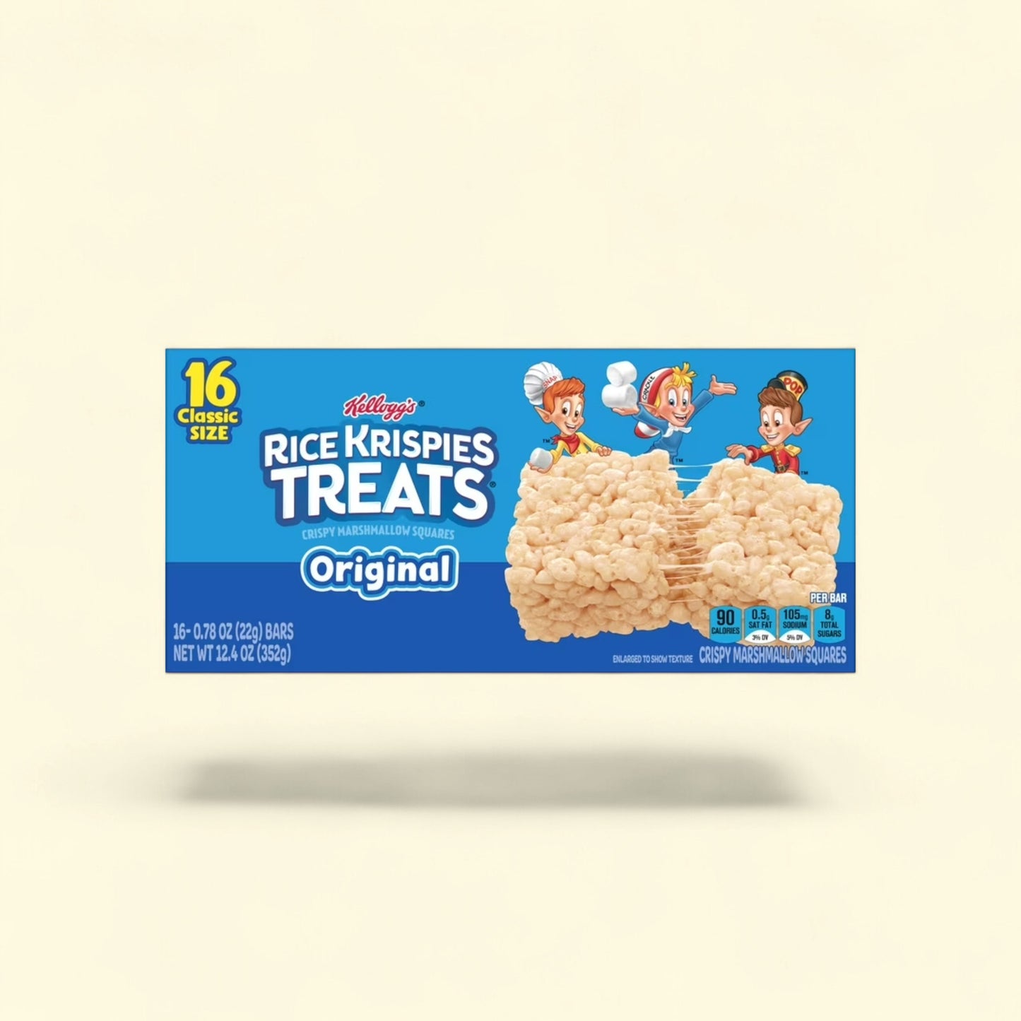 Treatspree Kellogg's Original Rice Krispies Treats, crispy marshmallow squares, 16 classic size bars.