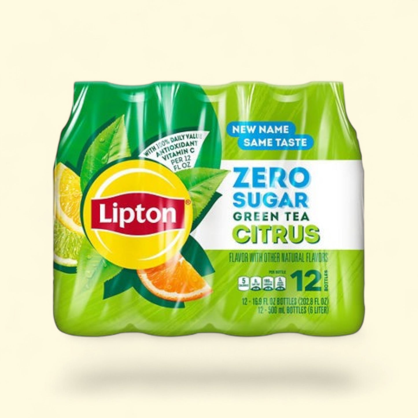 Treatspree Lipton Diet Citrus Green Iced Tea multipack, 12 bottles of zero sugar green tea with citrus flavor and antioxidant vitamin C.