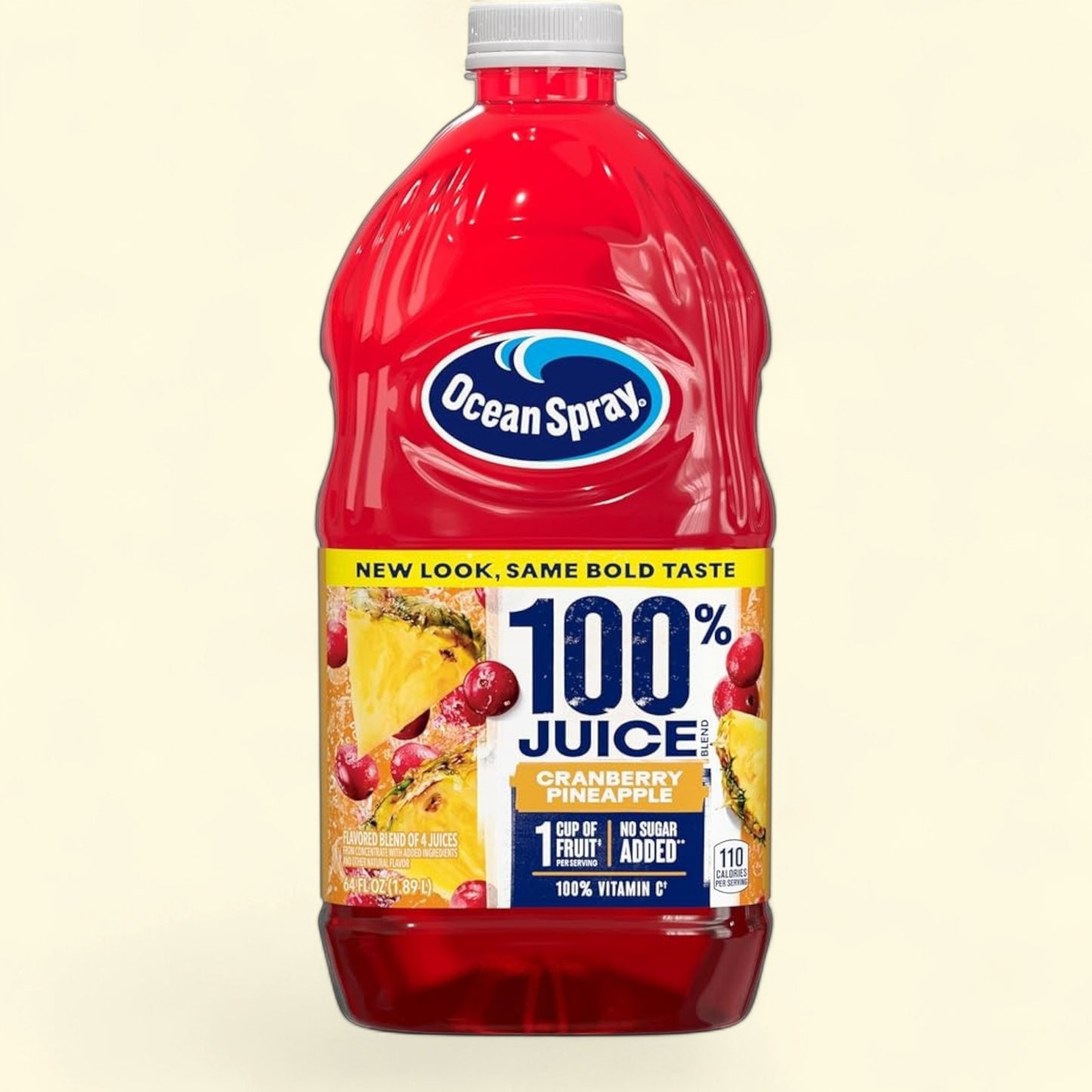 Treatspree Ocean Spray Cranberry Pineapple Juice Cocktail, 64 fl oz bottle. Bold red juice with pineapple and cranberry graphics.
