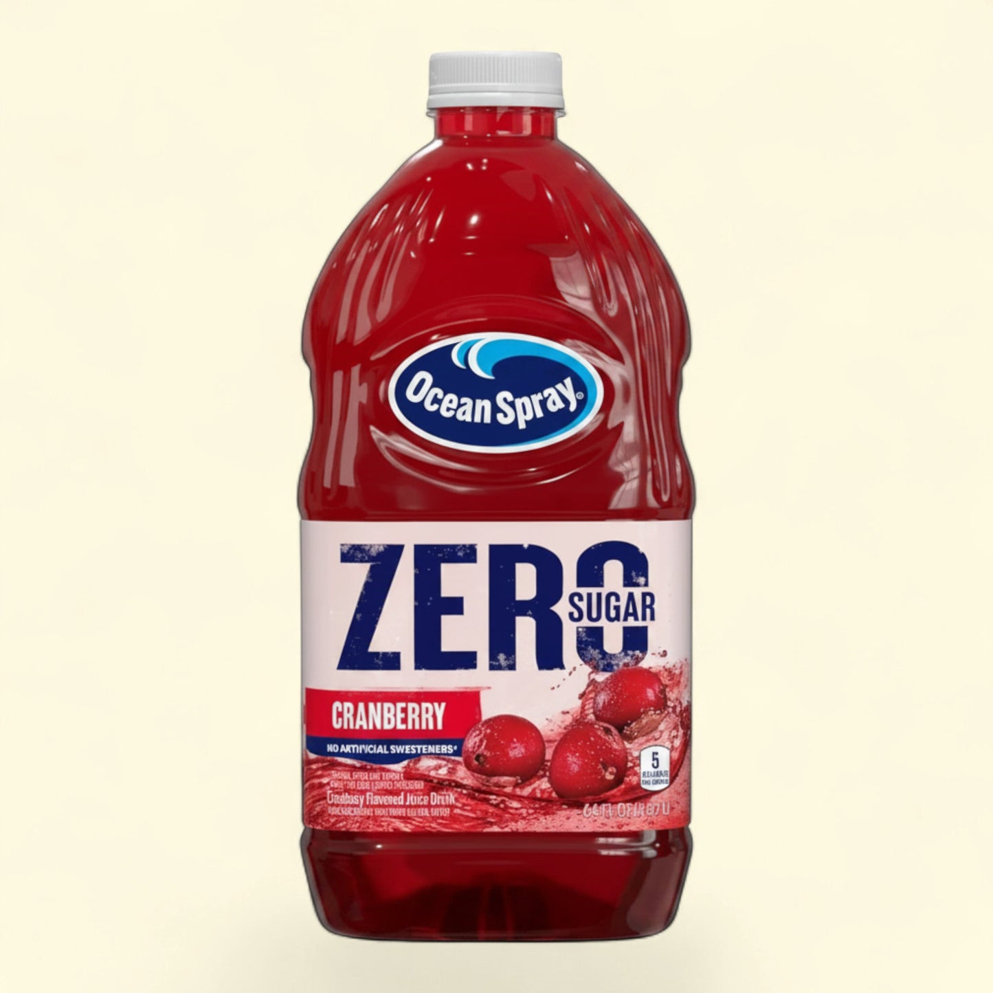 Treatspree Ocean Spray Zero Sugar Cranberry Juice Drink, 64 fl oz bottle with 0g sugar and vitamin C.
