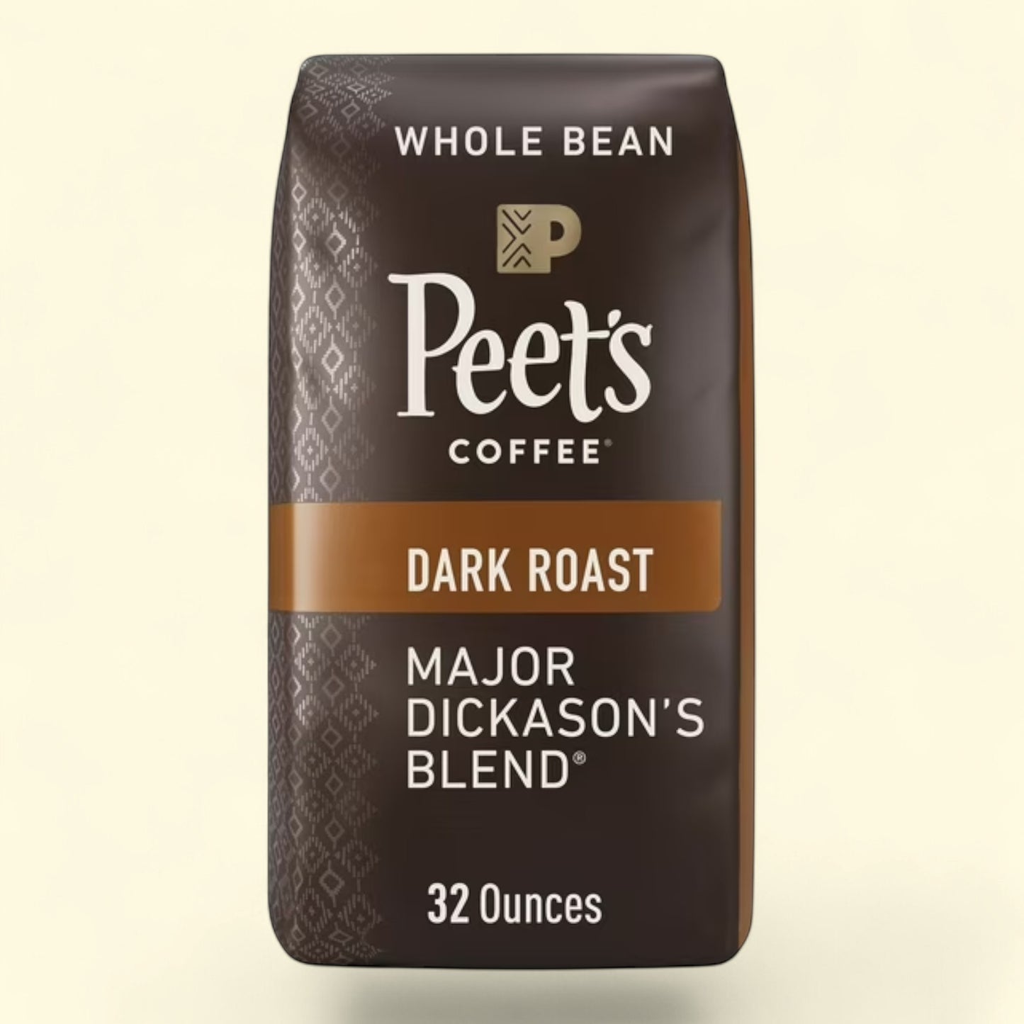 Treatspree Peet's Coffee Major Dickason's Blend dark roast whole bean coffee, 32 oz bag.