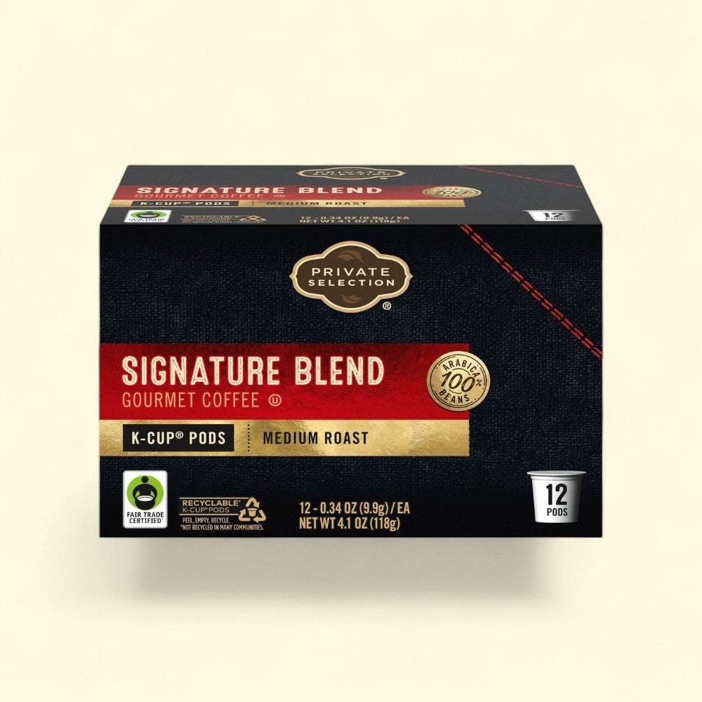 Treatspree Signature Blend Medium Roast Gourmet Coffee K-Cup Pods, 12 count, made with 100% Arabica beans.