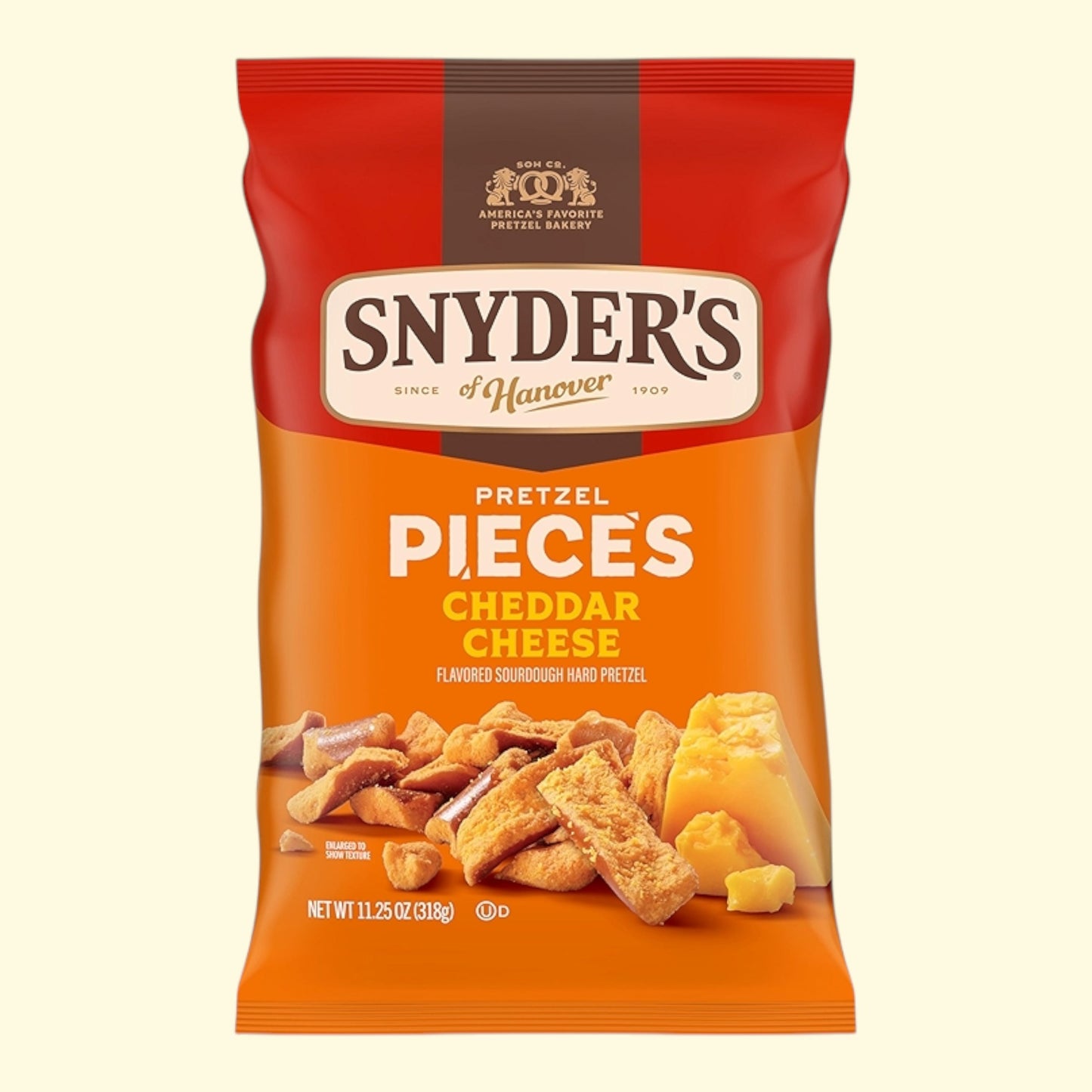 Snyder's of Hanover Pretzel Pieces, Cheddar Cheese, 11.25 oz — authentic US product shipped worldwide by Treatspree