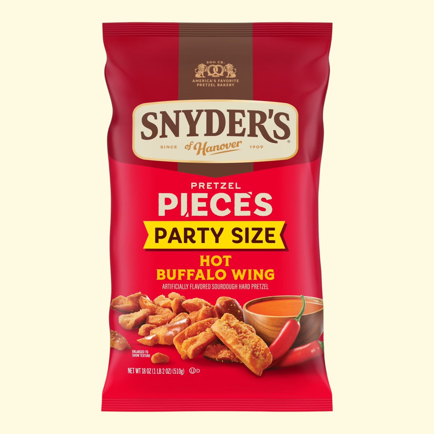 Snyder's of Hanover Pretzel Pieces, Hot Buffalo Wing Flavored, 11.2... — authentic US product shipped worldwide by Treatspree