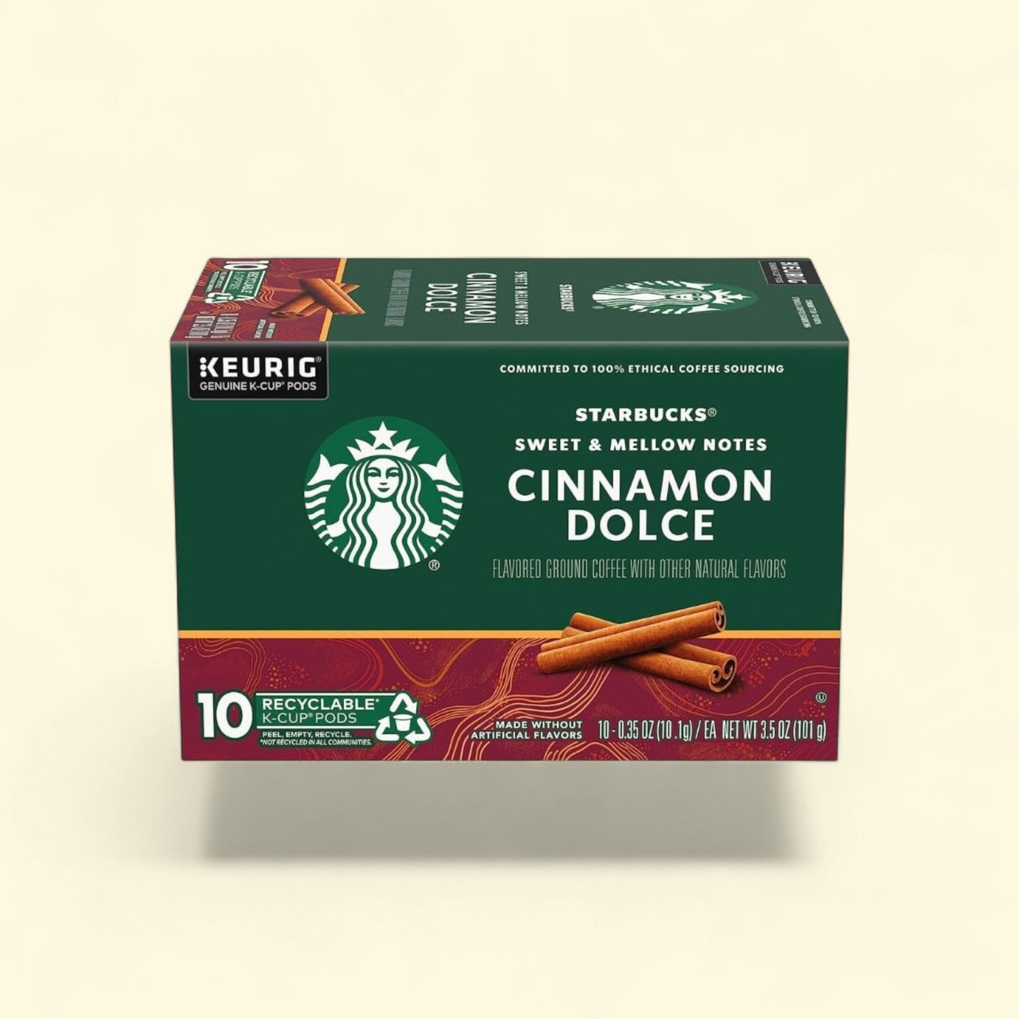 Treatspree Starbucks Cinnamon Dolce K-Cup Coffee Pods, 10 count. Blonde Roast coffee with sweet & mellow notes.