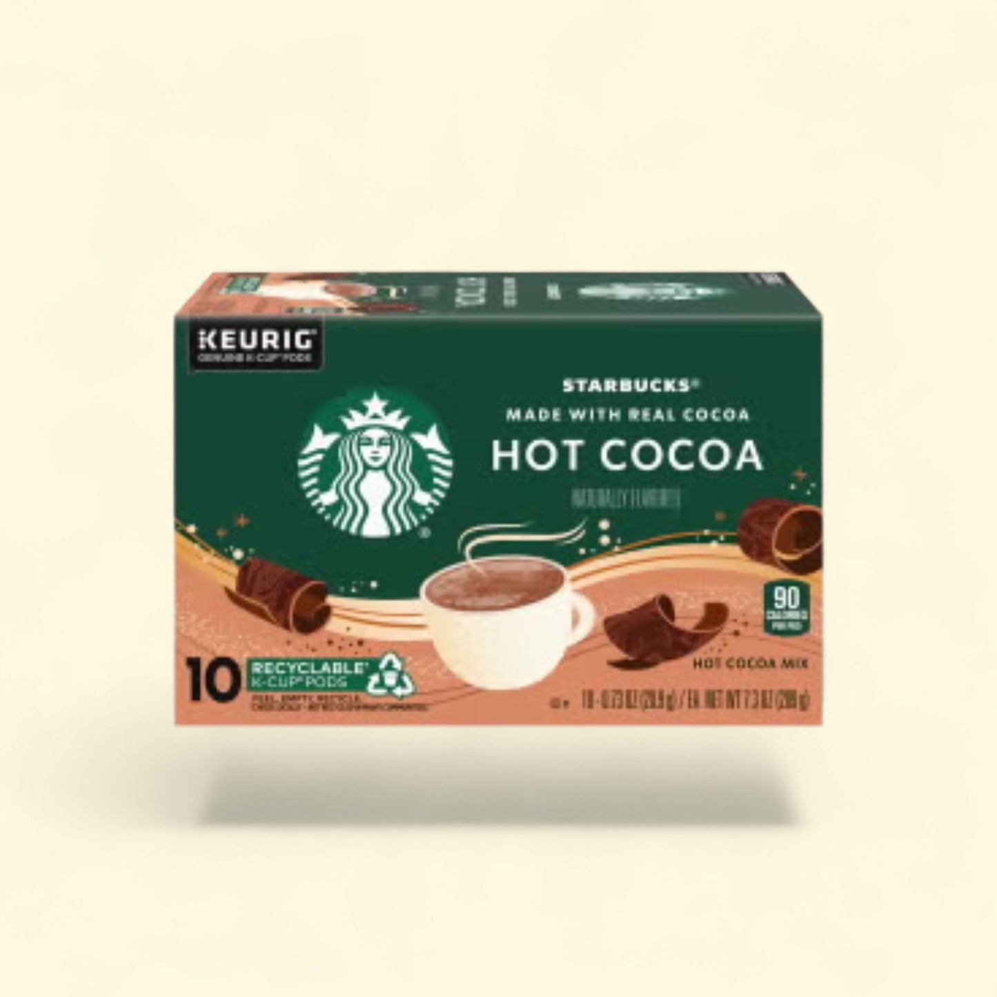 Treatspree Starbucks Hot Cocoa K-Cup Pods, 10 count box, made with real cocoa for a rich, creamy beverage.