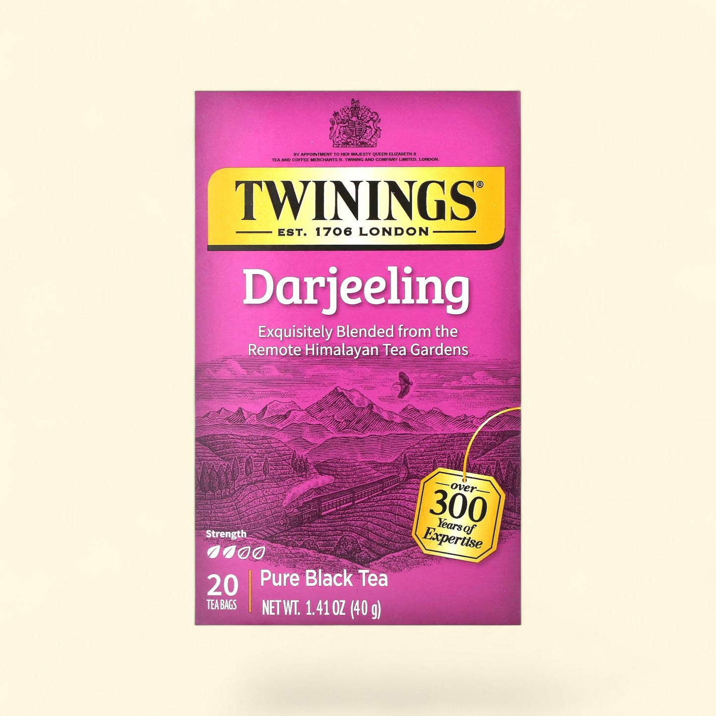 Treatspree Twinings of London Darjeeling Pure Black Tea Bags, 20 count. Exquisitely blended from Himalayan tea gardens.