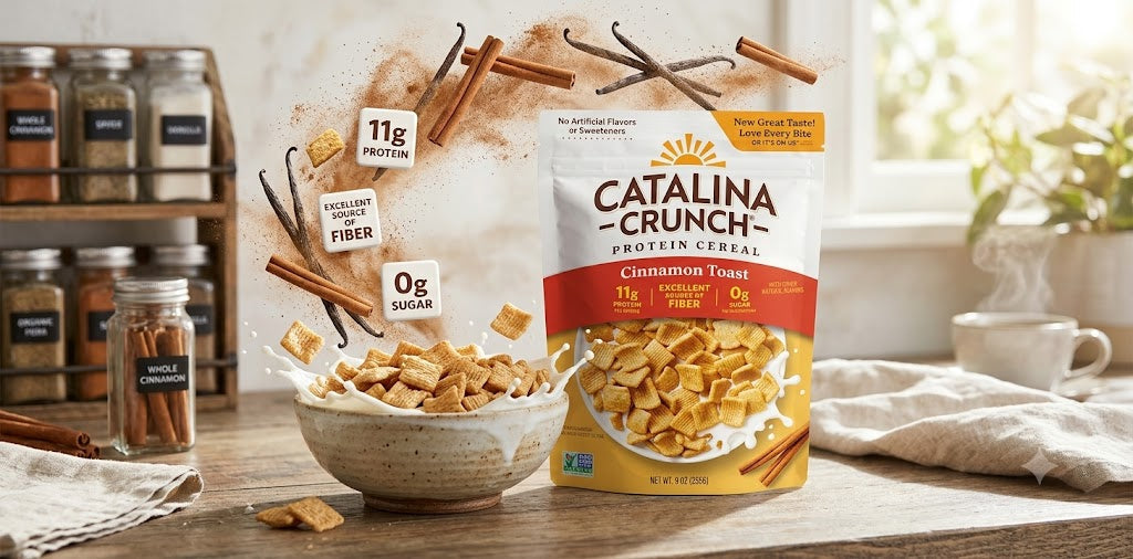 Cinnamon Keto Cereal by Catalina Crunch — The Low-Carb, Zero Sugar Breakfast You've Been Waiting For