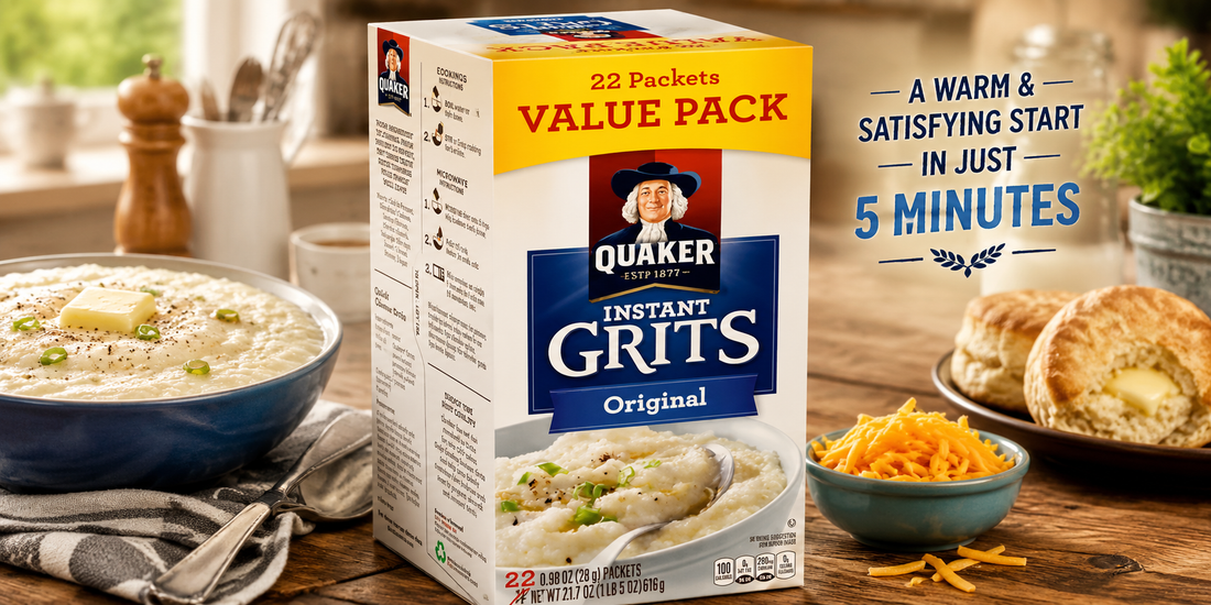 Quaker Instant Grits, Original, 0.98oz Packets (10 Pack) – The Classic Breakfast You'll Keep Coming Back To