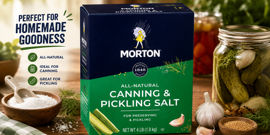 Morton Canning and Pickling Salt 4 Lb Box – The Only Salt You Need for Perfect Preserving