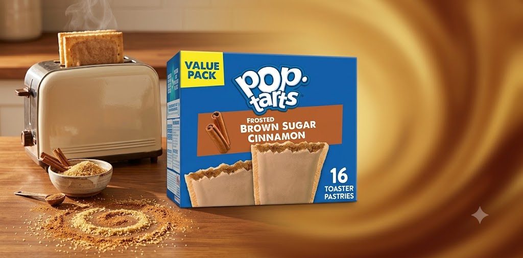 Pop-Tarts Frosted Brown Sugar Cinnamon Toaster Pastries, 27 oz, 16 Count – The Classic Breakfast You Never Get Tired Of