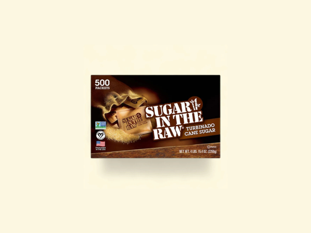 Sucre de canne Turbinado « Sugar in the Raw », 4,5 g, paquet de 500 sachets