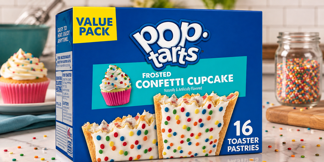Pop-Tarts Cupcake Flavor 16 Count Frosted Confetti (27 oz / 786 g): The Snack Box That Tastes Like a Birthday Party