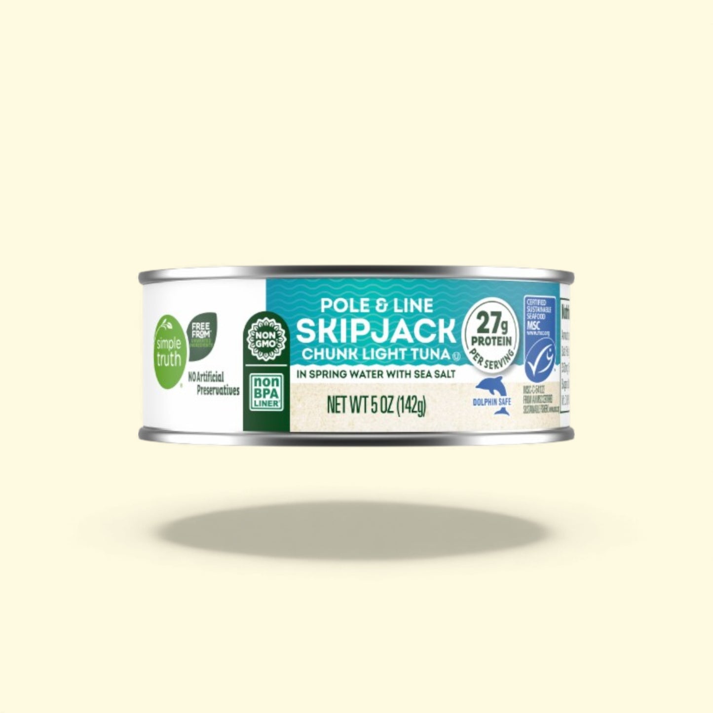 Pole and line skipjack chunk light tuna