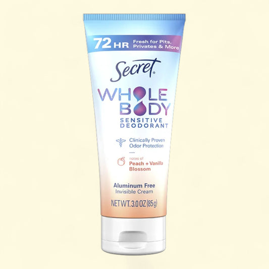 Secret Aluminum Free Deodorant, Peach & Vanilla, 3.0oz