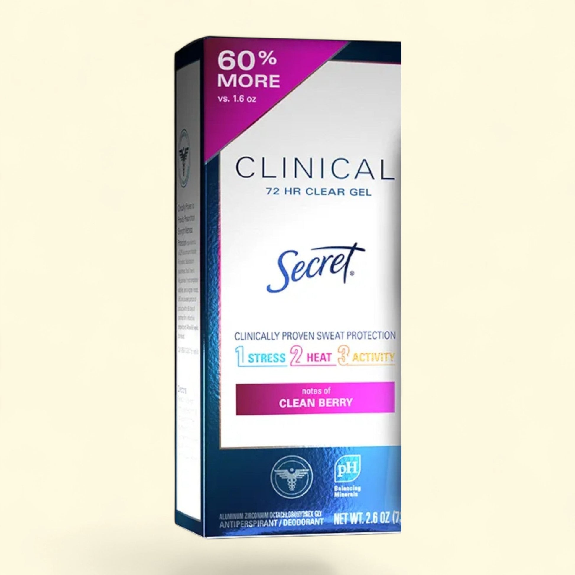 Secret Clinical Clear Gel Antiperspirant & Deodorant, Clean Berry, ... — authentic US product shipped worldwide by Treatspree