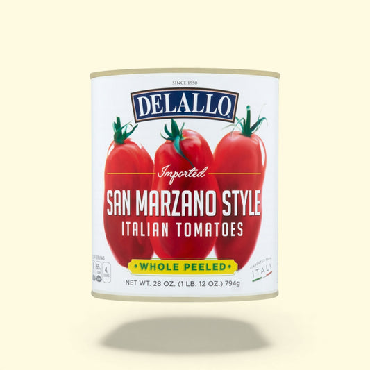 DeLallo® San Marzano Style Whole Peeled Italian Tomatoes 15 oz — authentic US product shipped worldwide by Treatspree