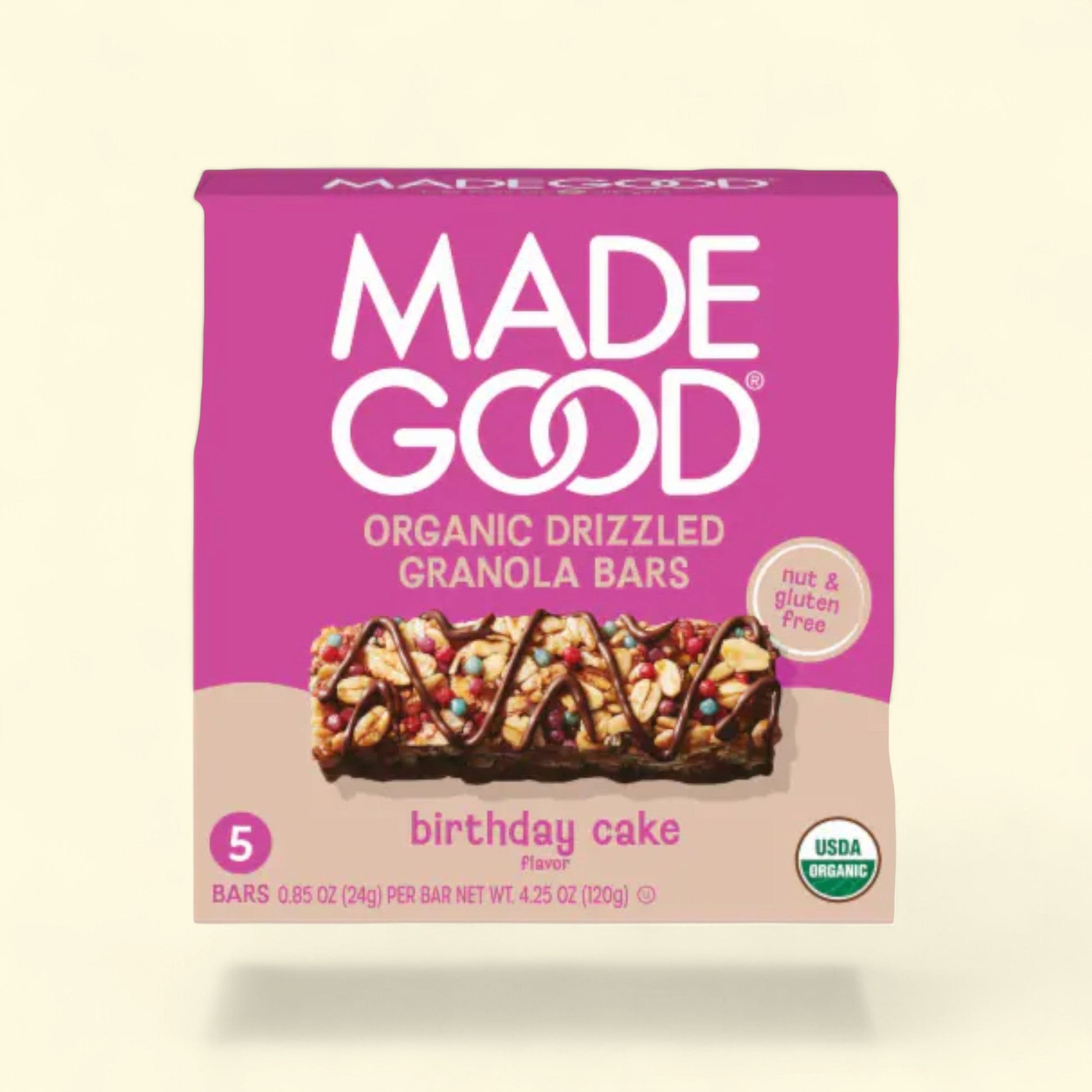 MadeGood Granola Bars, Chocolate Drizzled Birthday Cake, 30 Count (... — authentic US product shipped worldwide by Treatspree