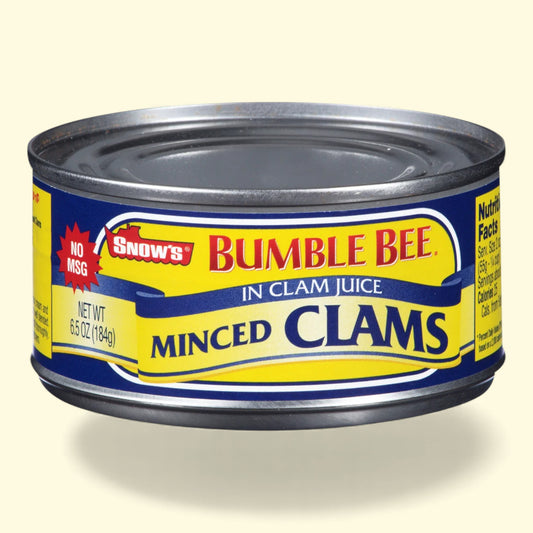 Bumble bee in clam juice minced clams