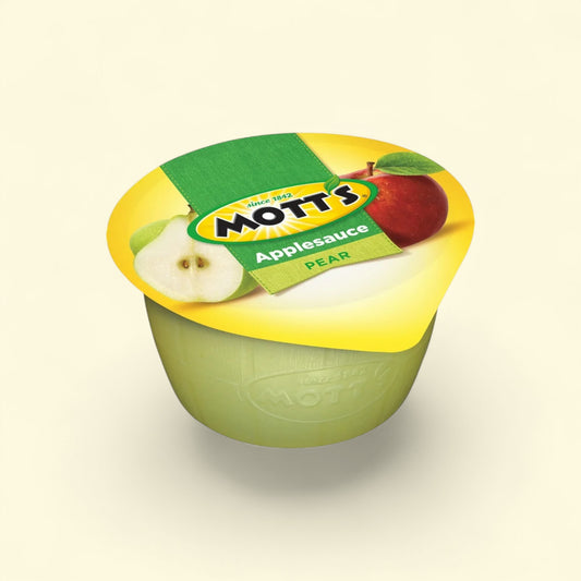 Mott's pear applesauce container 