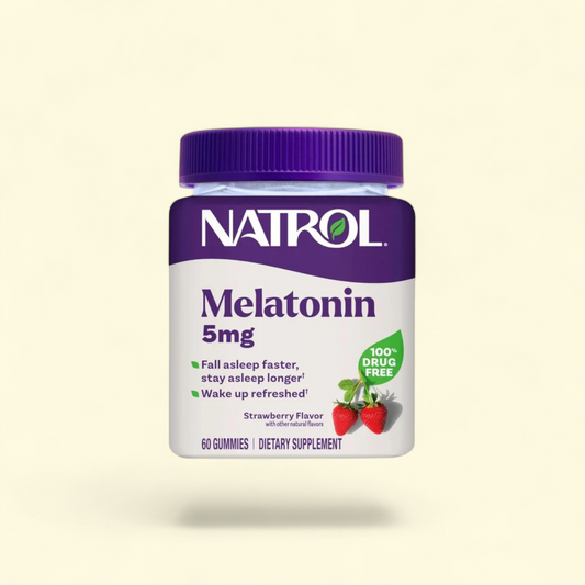 Natrol Melatonin Gummies, 5mg, 60 Strawberry-Flavored Gummies