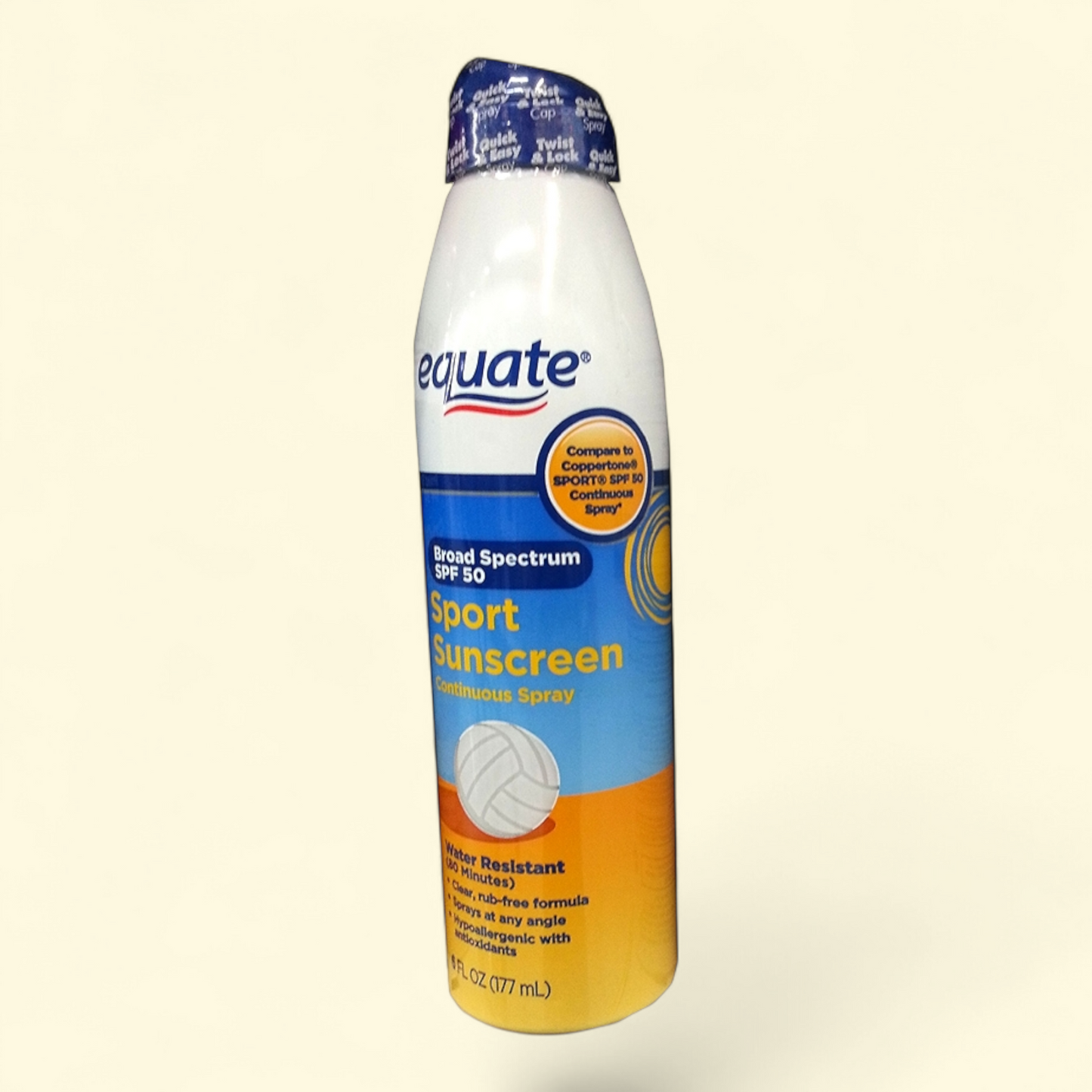 Equate Sport Sunscreen Spray, SPF 50, 5.5 oz