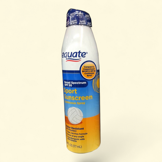Equate Sport Sunscreen Spray, SPF 50, 5.5 oz