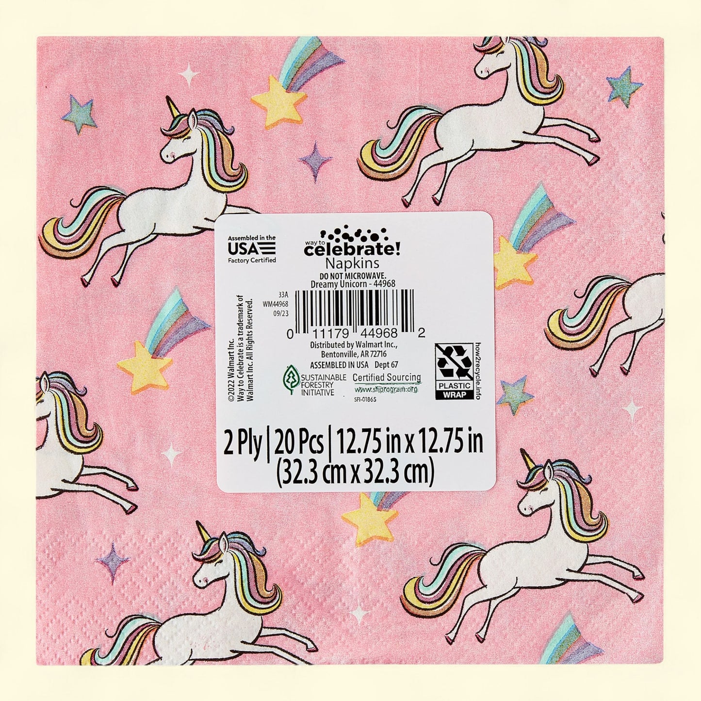 Unicorn Lunch Napkin, 20ct