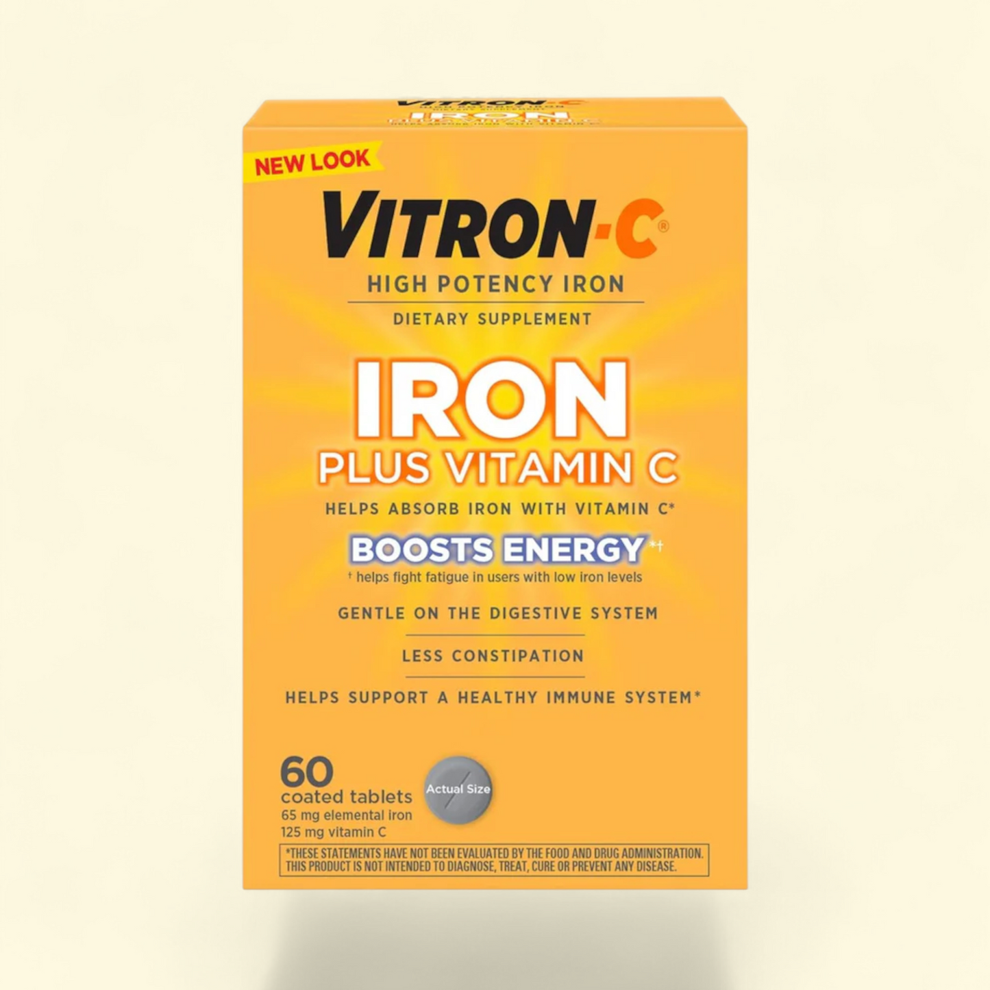 Vitron-C Iron Supplement, 60 Count