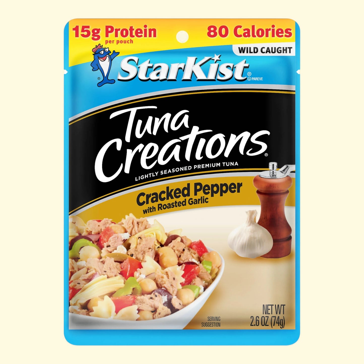 Starkist tuna creations cracked pepper with roasted garlic