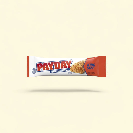 Payday King Size Candy Bar, 3.4 oz — authentic US product shipped worldwide by Treatspree