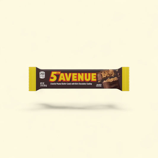 5th Avenue Crunchy Peanut Butter Candy, Bar 2 oz — authentic US product shipped worldwide by Treatspree