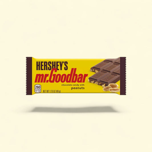Hershey's Mr. Goodbar Chocolate with Peanuts, 1.75 oz — authentic US product shipped worldwide by Treatspree