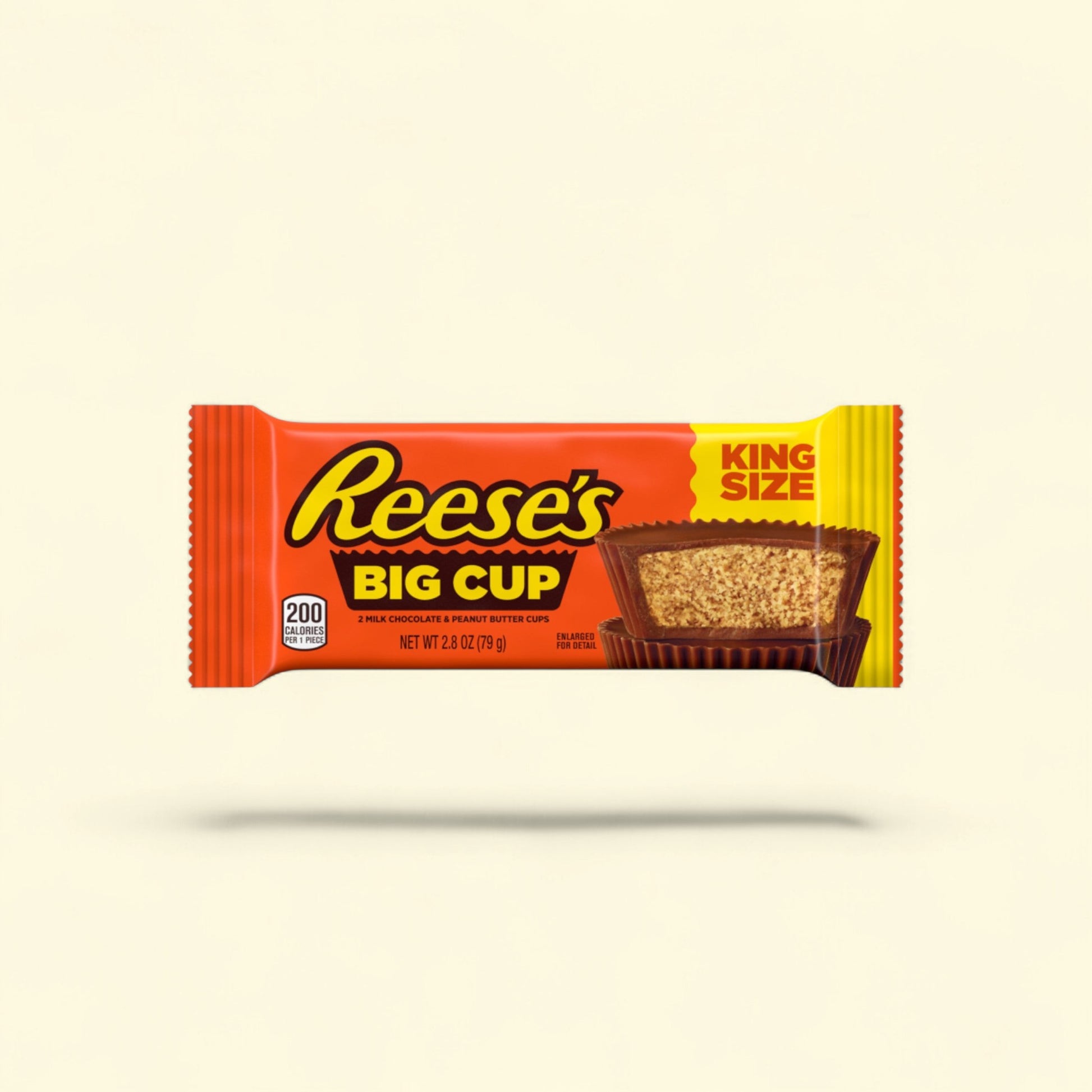Reese's Big Cup Milk Chocolate King Size Peanut Butter Cups, 2.8 oz — authentic US product shipped worldwide by Treatspree