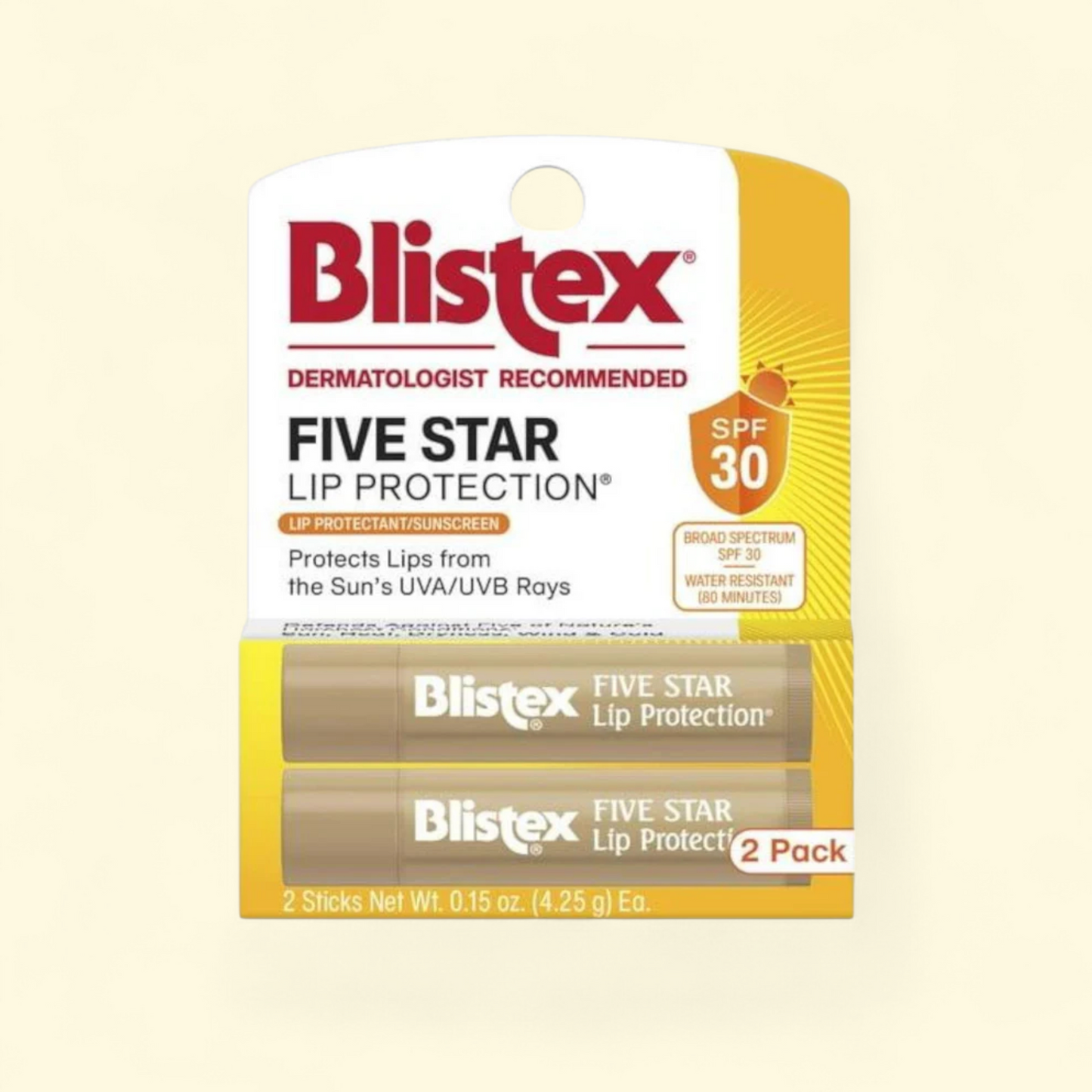 Blistex Lip Balm, SPF 30, 0.15 Ounce; 2 Count