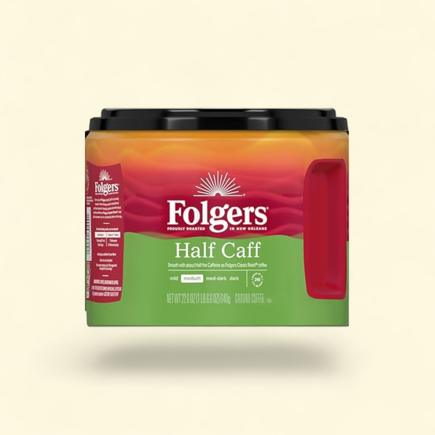 Folgers Half Caff Medium Roast Coffee, 22.6 oz