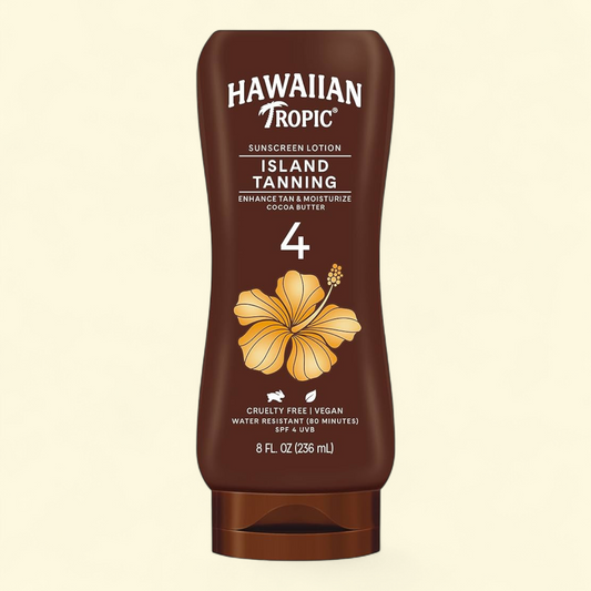 Hawaiian Tropic Island Tanning Lotion, 4 SPF, 8 fl oz