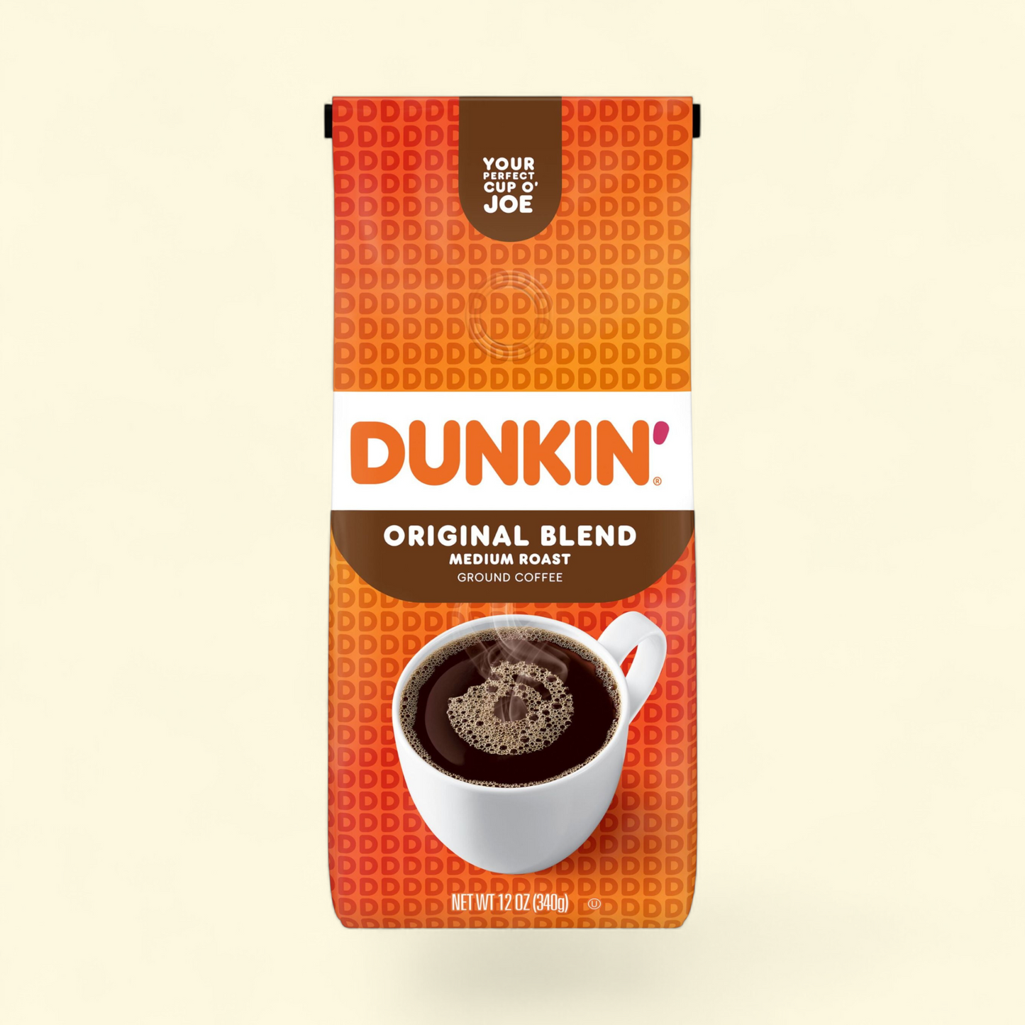 Dunkin' Original Blend Whole Bean Coffee, Medium Roast, 12 oz