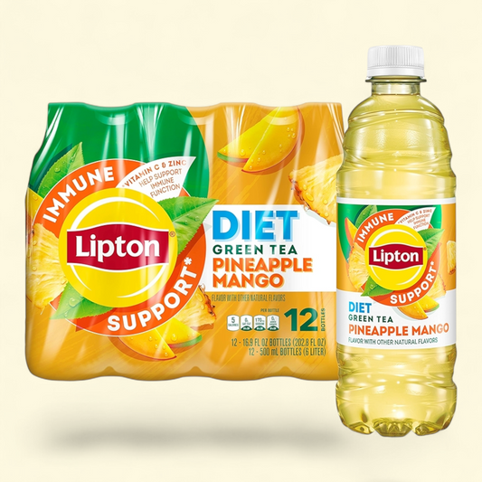 Lipton Diet Pineapple Mango Green Iced Tea, 16.9 fl oz