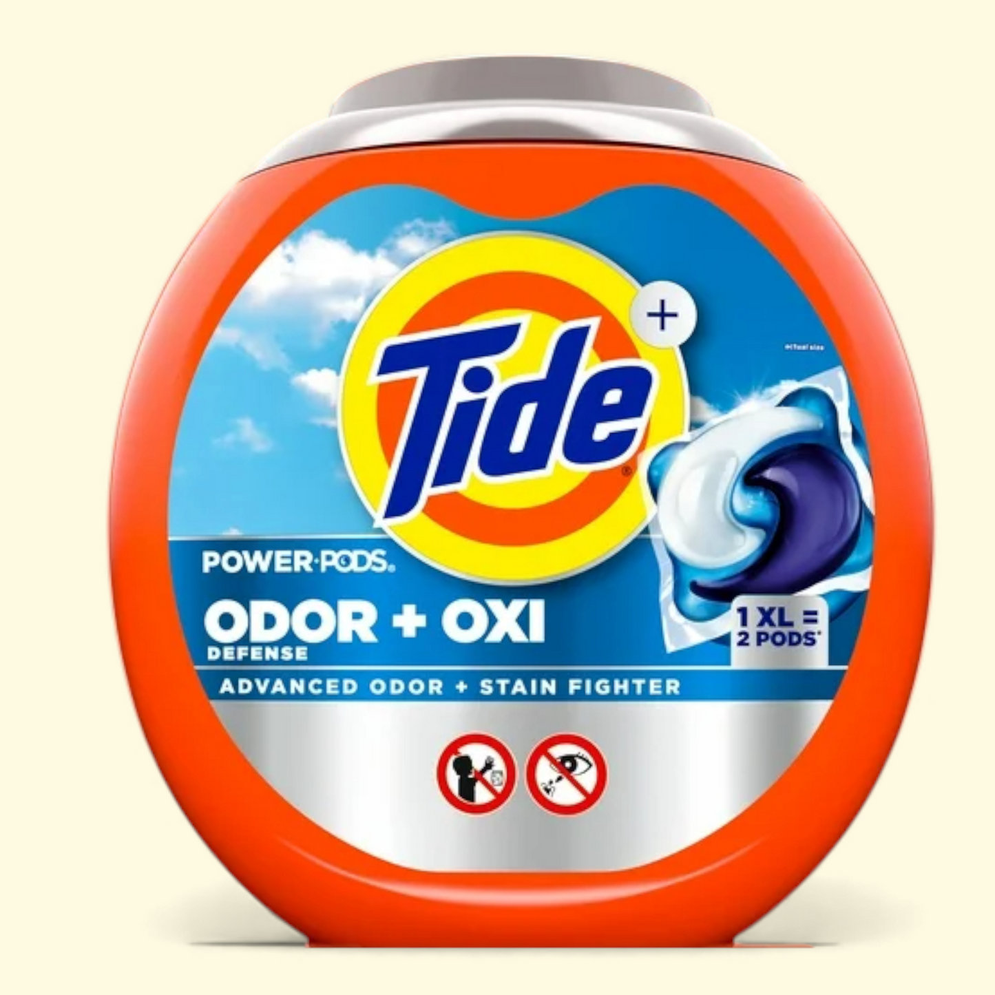 Tide Power PODS, Odor Defense + Oxi Laundry Detergent Pacs, 57 Count